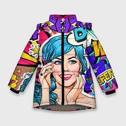 Зимняя куртка для девочки Pop art