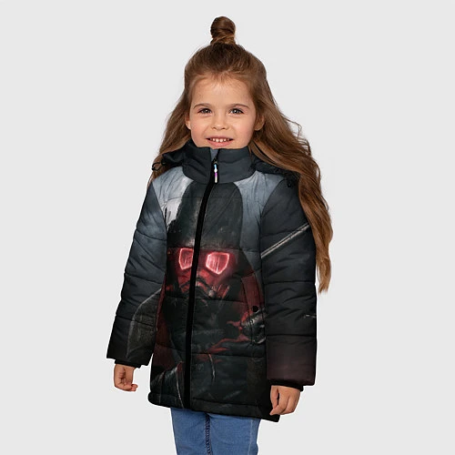 Зимняя куртка для девочки Fallout: New Vegas / 3D-Черный – фото 3
