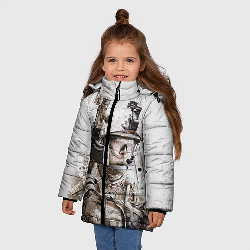 Зимняя куртка для девочки ФСБ Альфа / 3D-Черный – фото 3