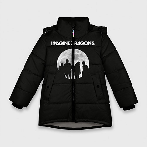Зимняя куртка для девочки Imagine Dragons: Moon / 3D-Светло-серый – фото 1