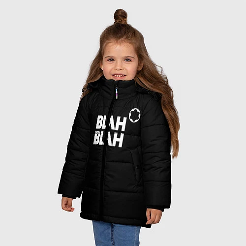 Зимняя куртка для девочки Blah-blah / 3D-Черный – фото 3