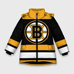 Куртка зимняя для девочки Boston Bruins, цвет: 3D-черный