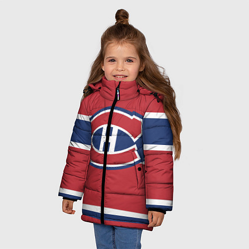 Зимняя куртка для девочки Montreal Canadiens / 3D-Красный – фото 3