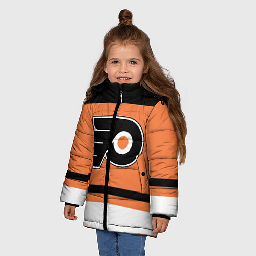 Зимняя куртка для девочки Philadelphia Flyers / 3D-Черный – фото 3