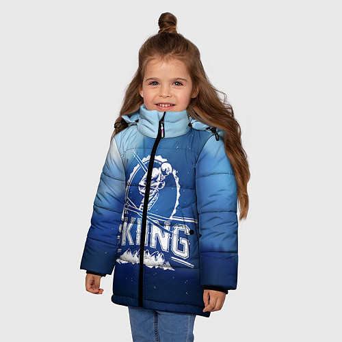 Зимняя куртка для девочки Лыжный спорт / 3D-Черный – фото 3