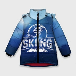 Куртка зимняя для девочки Лыжный спорт, цвет: 3D-красный