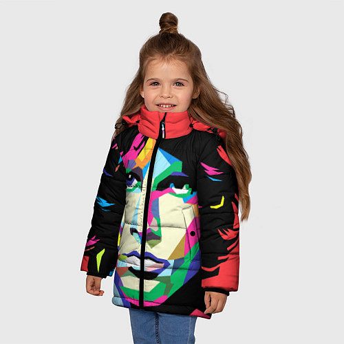 Зимняя куртка для девочки Jim morrison / 3D-Черный – фото 3