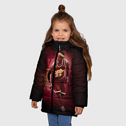 Куртка зимняя для девочки Спорт, цвет: 3D-черный — фото 2