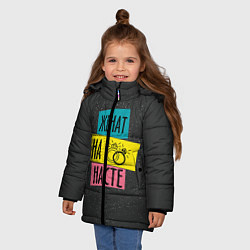 Куртка зимняя для девочки Жена Настя, цвет: 3D-черный — фото 2
