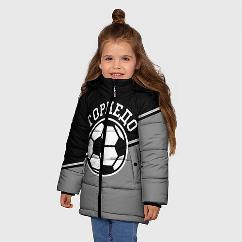 Зимняя куртка для девочки ФК Торпедо / 3D-Черный – фото 3