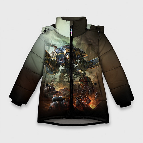 Зимняя куртка для девочки Титан / 3D-Светло-серый – фото 1