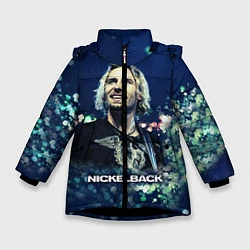 Куртка зимняя для девочки Nickelback: Chad Kroeger, цвет: 3D-черный