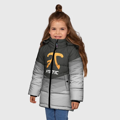 Зимняя куртка для девочки Fnatic Uniform / 3D-Черный – фото 3