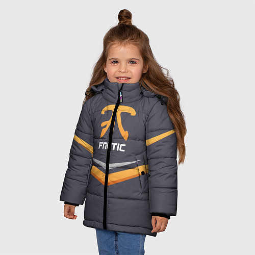 Зимняя куртка для девочки Fnatic Arrows / 3D-Черный – фото 3