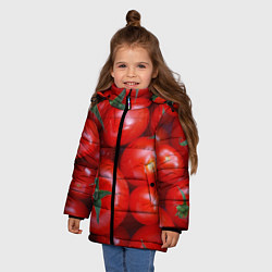 Куртка зимняя для девочки Томатная, цвет: 3D-черный — фото 2