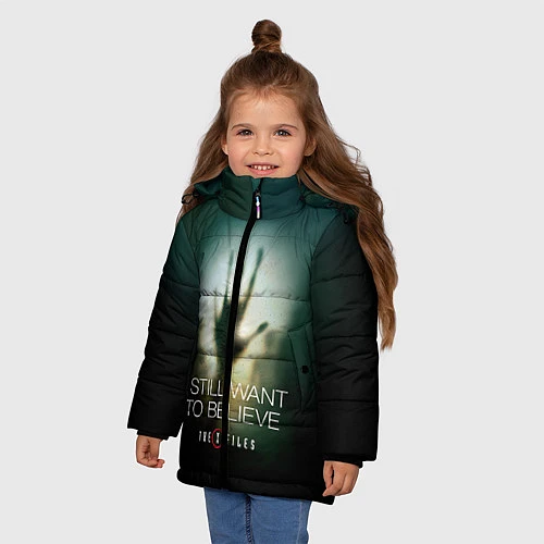 Зимняя куртка для девочки X-files: Alien hand / 3D-Черный – фото 3