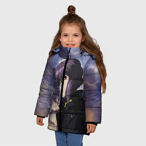 Зимняя куртка для девочки Призрак в доспехах / 3D-Черный – фото 3