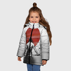 Куртка зимняя для девочки Ярость самурая, цвет: 3D-черный — фото 2
