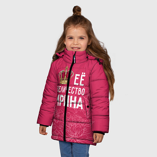 Зимняя куртка для девочки Её величество Ирина / 3D-Черный – фото 3