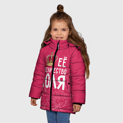 Зимняя куртка для девочки Её величество Юля / 3D-Черный – фото 3