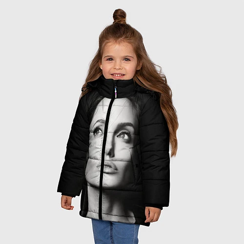 Зимняя куртка для девочки Mono Jolie / 3D-Черный – фото 3