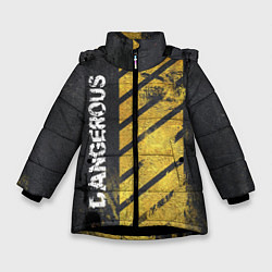 Куртка зимняя для девочки DANGEROUS, цвет: 3D-черный