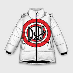 Куртка зимняя для девочки Duff, цвет: 3D-черный