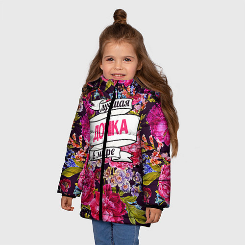 Зимняя куртка для девочки Дочке / 3D-Черный – фото 3