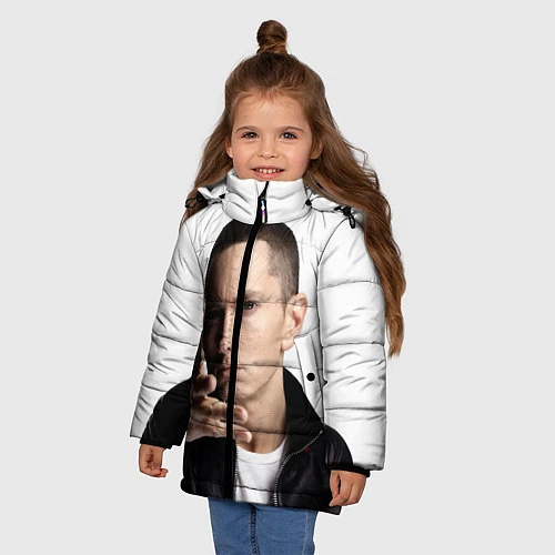 Зимняя куртка для девочки Eminem / 3D-Черный – фото 3