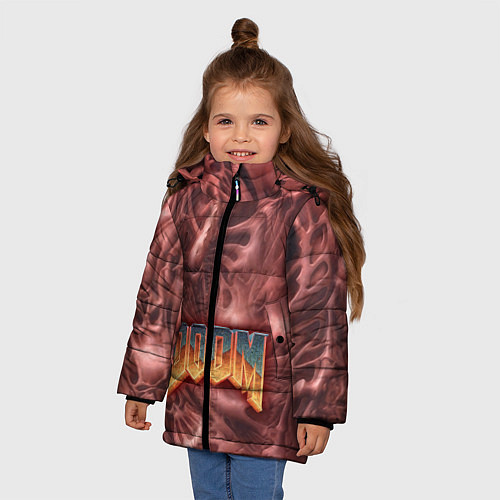 Зимняя куртка для девочки DOOM Classic / 3D-Черный – фото 3