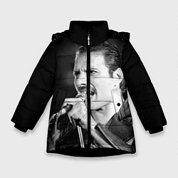 Куртка зимняя для девочки Фредди Меркьюри, цвет: 3D-черный