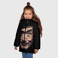 Куртка зимняя для девочки Джеки Чан, цвет: 3D-светло-серый — фото 2