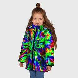Куртка зимняя для девочки Оксид красок, цвет: 3D-черный — фото 2