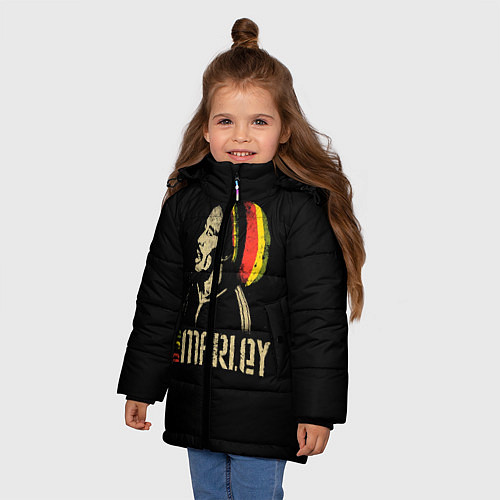 Зимняя куртка для девочки Bob Marley / 3D-Черный – фото 3