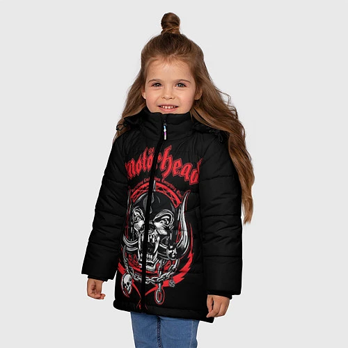 Зимняя куртка для девочки Motorhead / 3D-Черный – фото 3