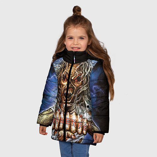 Зимняя куртка для девочки Iron Maiden: Maidenfc / 3D-Черный – фото 3