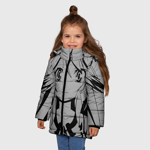 Зимняя куртка для девочки No Game No Life / 3D-Черный – фото 3
