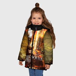 Куртка зимняя для девочки Dark Souls War, цвет: 3D-светло-серый — фото 2