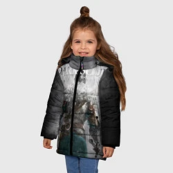 Куртка зимняя для девочки Dark Souls: Winter, цвет: 3D-светло-серый — фото 2