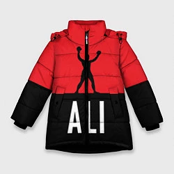 Куртка зимняя для девочки Ali Boxing, цвет: 3D-черный