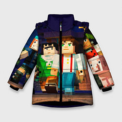 Куртка зимняя для девочки Minecraft Men's, цвет: 3D-черный