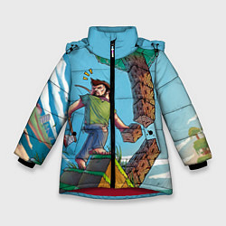 Куртка зимняя для девочки Minecraft Woodcutter, цвет: 3D-красный