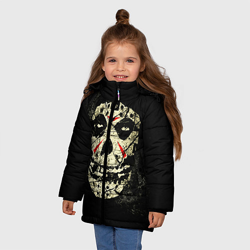 Зимняя куртка для девочки Misfits: Death Face / 3D-Черный – фото 3