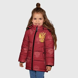 Куртка зимняя для девочки Сборная России по футболу, цвет: 3D-светло-серый — фото 2