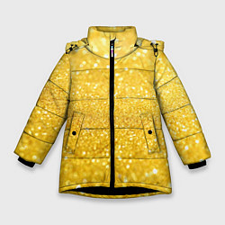Куртка зимняя для девочки Золото, цвет: 3D-черный