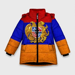 Куртка зимняя для девочки Армения, цвет: 3D-черный