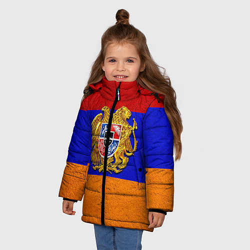 Зимняя куртка для девочки Армения / 3D-Черный – фото 3