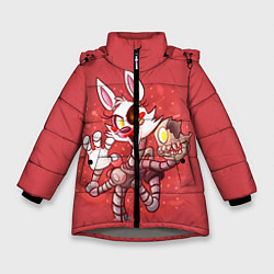 Куртка зимняя для девочки Death Mangle, цвет: 3D-светло-серый