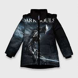 Куртка зимняя для девочки Dark Souls, цвет: 3D-черный