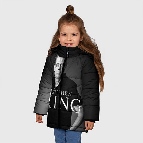 Зимняя куртка для девочки Стивен Кинг / 3D-Черный – фото 3